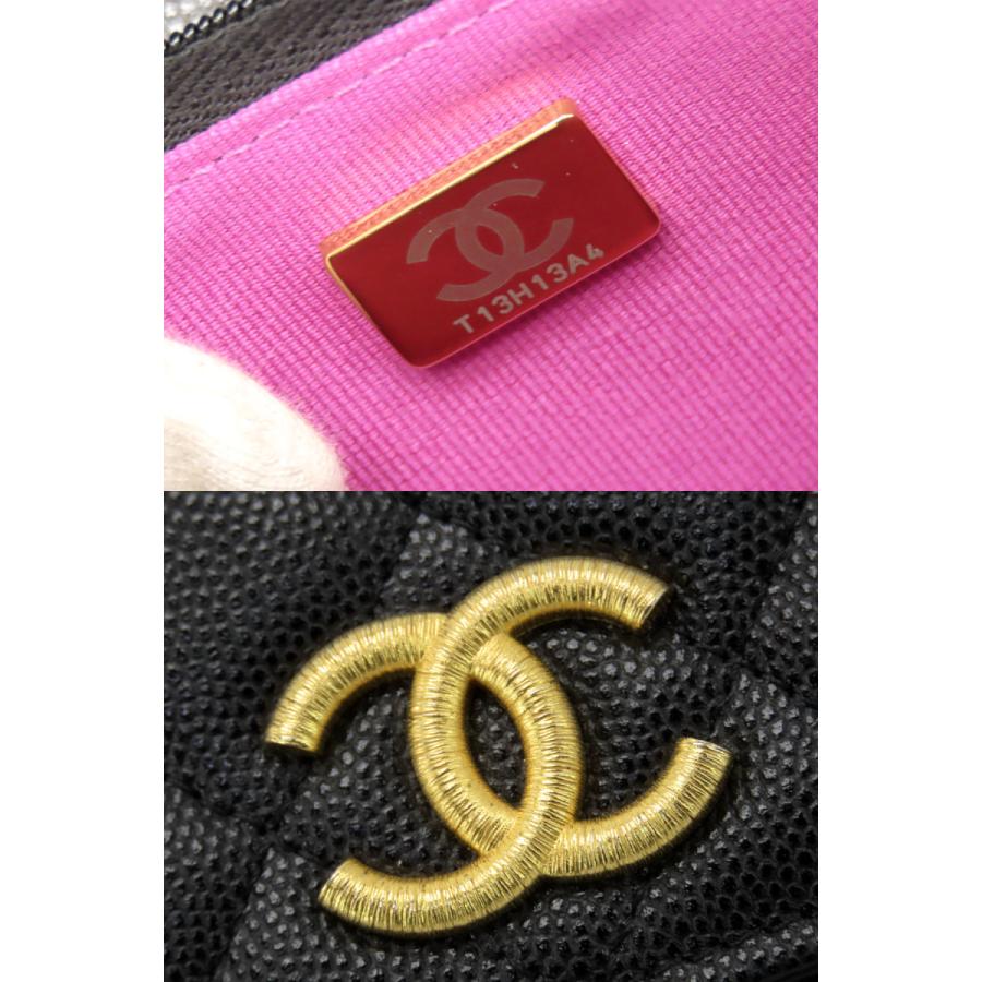 CHANEL（シャネル） レア未使用 マトラッセ ココマーク キャビアスキン 