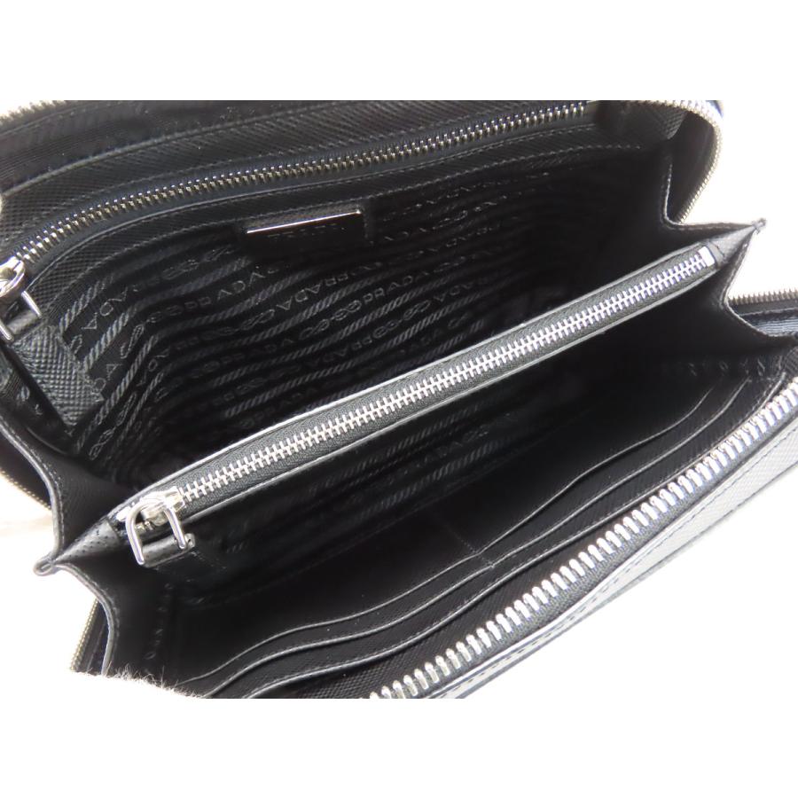 美品 プラダ PRADA サフィアーノ ロゴ クラッチバッグ セカンドバッグ PRADA（プラダ） 超美品 サフィアーノ キュイール セカンドバッグ
