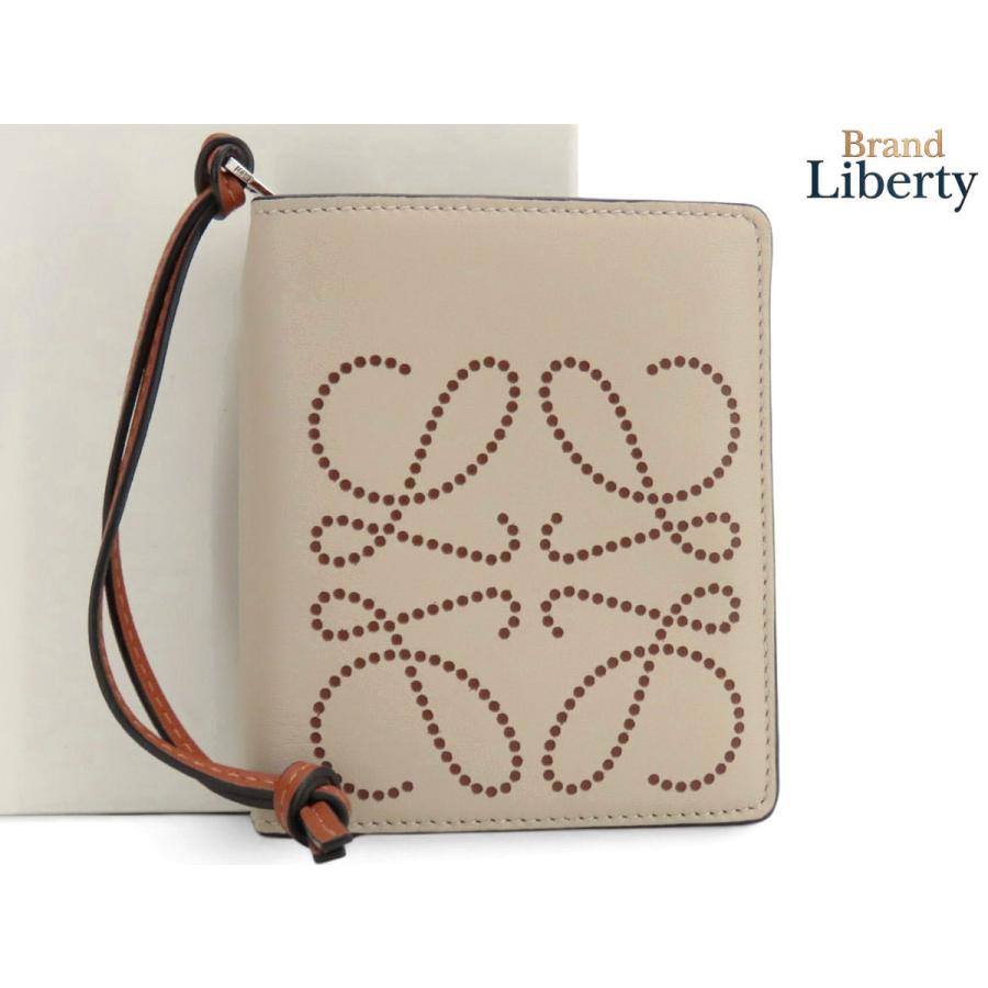 LOEWE（ロエベ） 新品同様 アナグラム コンパクト ジップ ウォレット