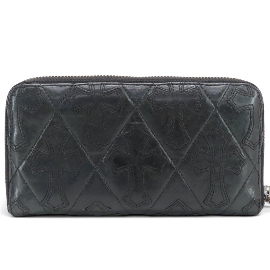 クロムハーツ　キルティング　クロス　長財布 クロムハーツ Chrome Hearts セメタリークロス キルティング クロス