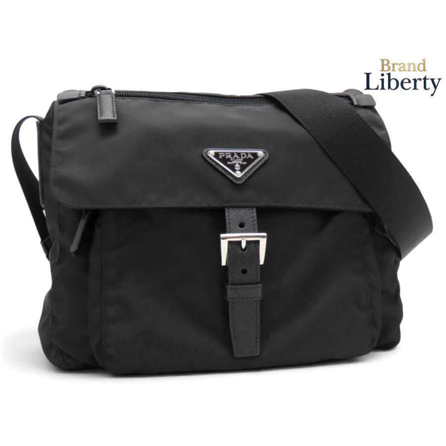 PRADA（プラダ） ほぼ新品 ナイロン サフィアーノ 斜め掛けショルダー