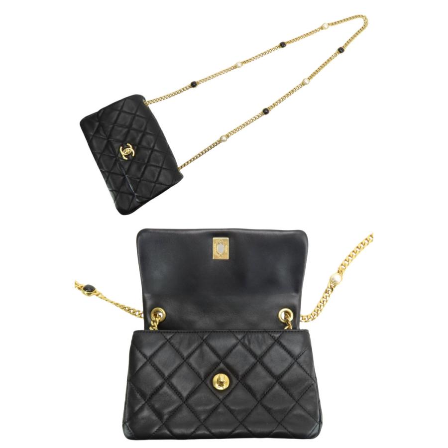 CHANEL（シャネル） 新品同様 マトラッセ ミニ フラップ バッグ パール 