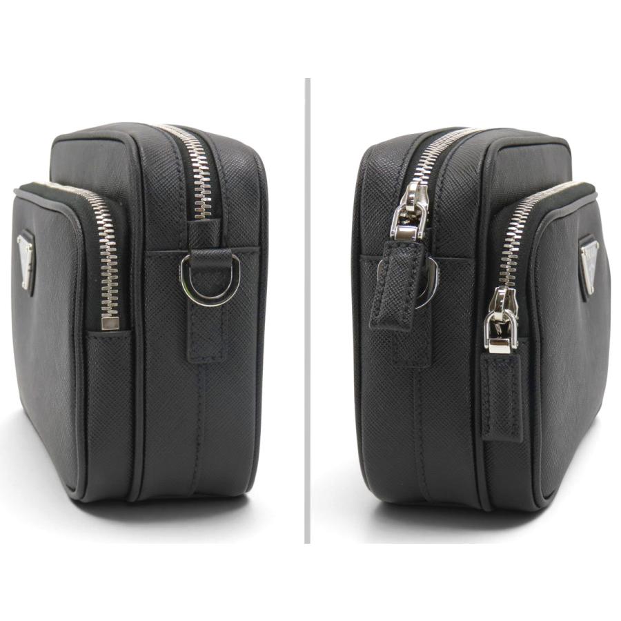 希少  PRADA プラダ サフィアーノ メッセンジャーバッグ PRADA（プラダ） 新品同様 サフィアーノ トライアングル 斜め掛け