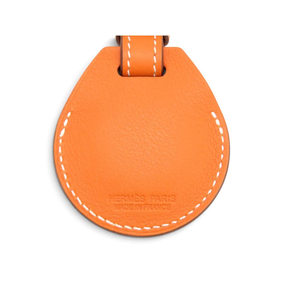 【超美品】HERMES AirTag キーホルダー オレンジ HERMES（エルメス） 新品同様 アップル Apple エアタグ AirTag