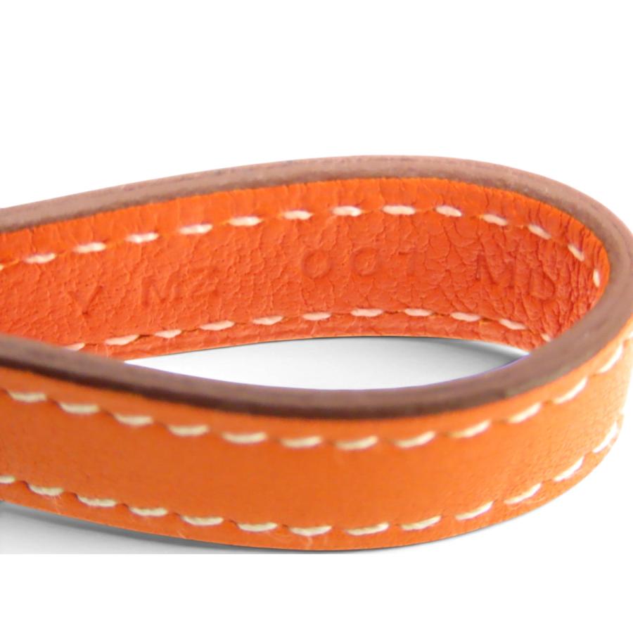 【超美品】HERMES AirTag キーホルダー オレンジ HERMES（エルメス） 新品同様 アップル Apple エアタグ AirTag