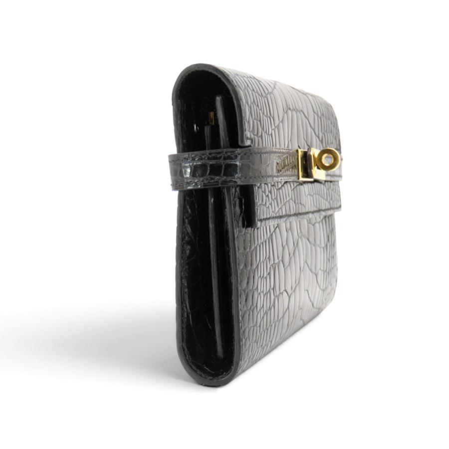 HERMES（エルメス） レア美品 ケリーウォレット ロング アリゲーター 