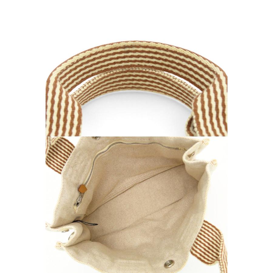 美品 エルメス HERMES ニュー フールトゥ PM トートバッグ ハンドバッグ ブラウン ナチュラル キャンバス HERMES（エルメス） 美品 ニュー フールトゥ PM トートバッグ
