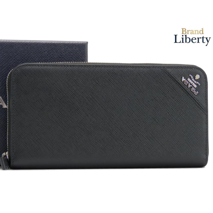 PRADA（プラダ） 新古品 サフィアーノ ジップアラウンド財布 ラウンド