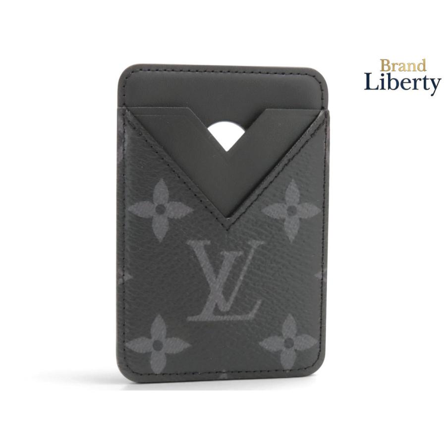 新古品 ルイヴィトン LOUIS VUITTON モノグラムエクリプス ポルト カルト マグネット カードケース パスケース 定期入れ iPhone用 マグネットケース 磁気ケース ブラック PVC レザー M12602 LOUIS VUITTON（ルイ・ヴィトン） 新古品 モノグラムエクリプス ポルト