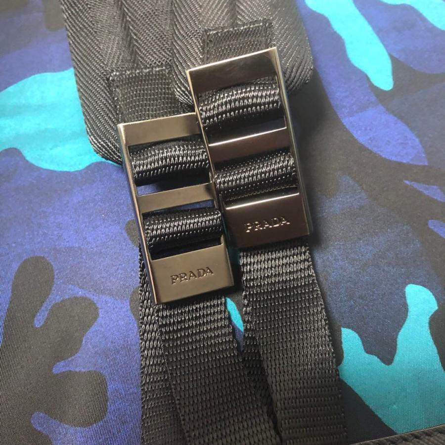 PRADA プラダ 2VZ135 リュック バックパック ナイロン サフィアーノ レザー 迷彩柄 カモフラージュ マルチカラー メンズ レディース 中古_8