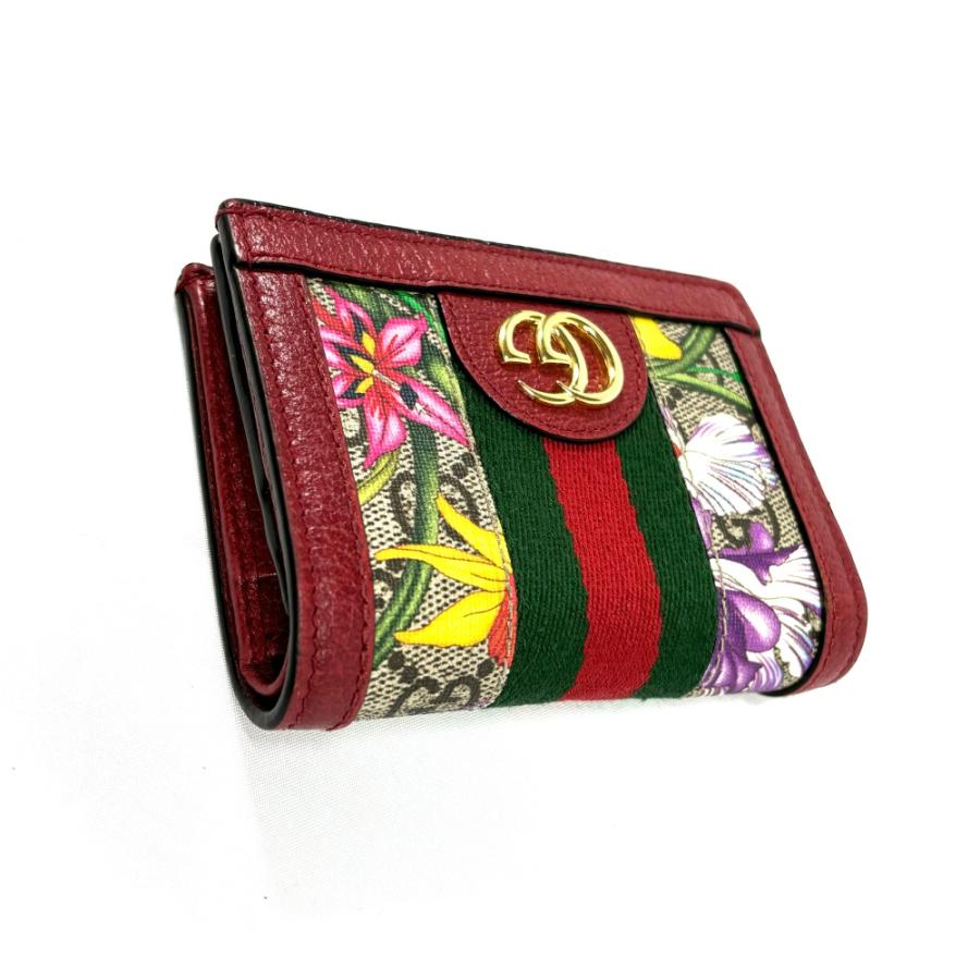 GUCCI グッチ 二つ折り財布 GGマーモント オフィディア コンパクト 