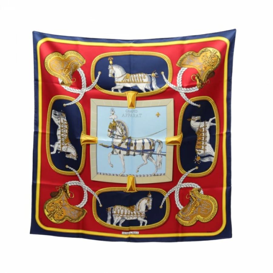 HERMES カレ90 GRAND APPARAT シルクスカーフ Grand Apparat forever