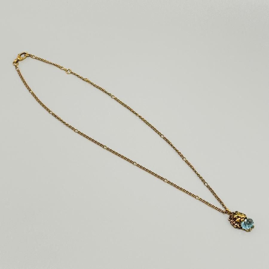 GUCCI グッチ ライオン ヘッド ネックレス ストーンクラック GUCCI グッチ ライオン ヘッド ネックレス ストーンクラック