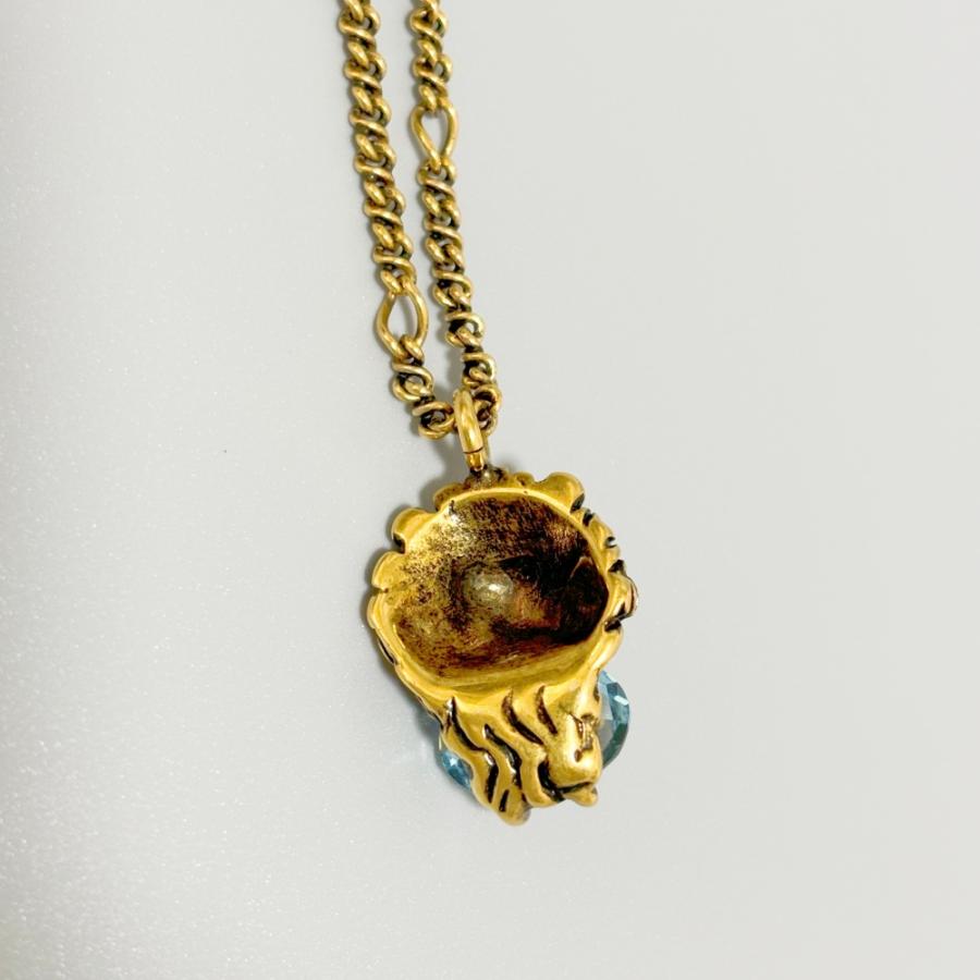 GUCCI グッチ ライオン ヘッド ネックレス ストーンクラック GUCCI グッチ ライオン ヘッド ネックレス ストーンクラック