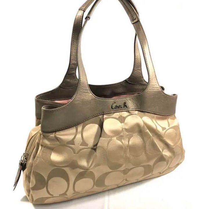 COACH（コーチ） レキシー サッチェル ナイロン レザー シグネチャー