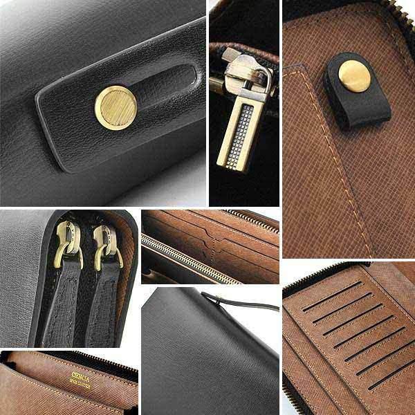 クラッチバッグ 小さめセカンドバッグ 大きめ長財布 ブラック 黒