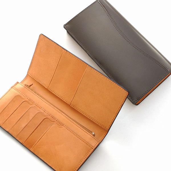 長財布 メンズ 二つ折り ダークブラウン 馬革×バッファローレザー 本革