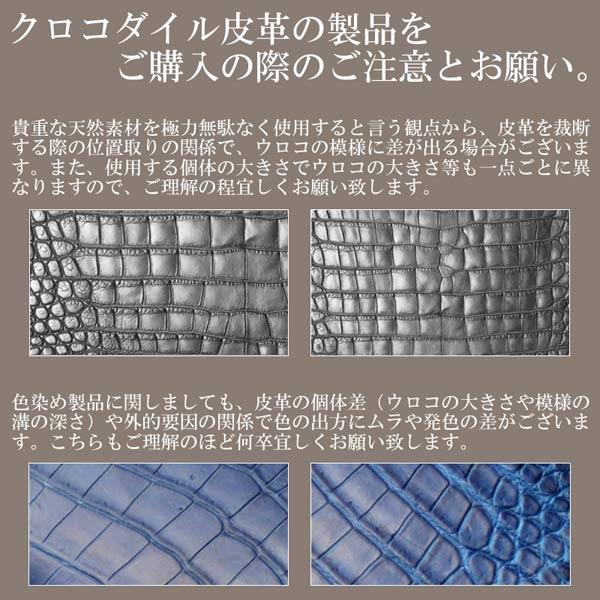 セカンドバッグ 背面ラウンドポケット クラッチバッグ CROCODILE クロコダイル 黒 ブラック 鰐革 ワニ革 日本製 国産  JRA認定品 2色展開 送料無料 TC-231の画像