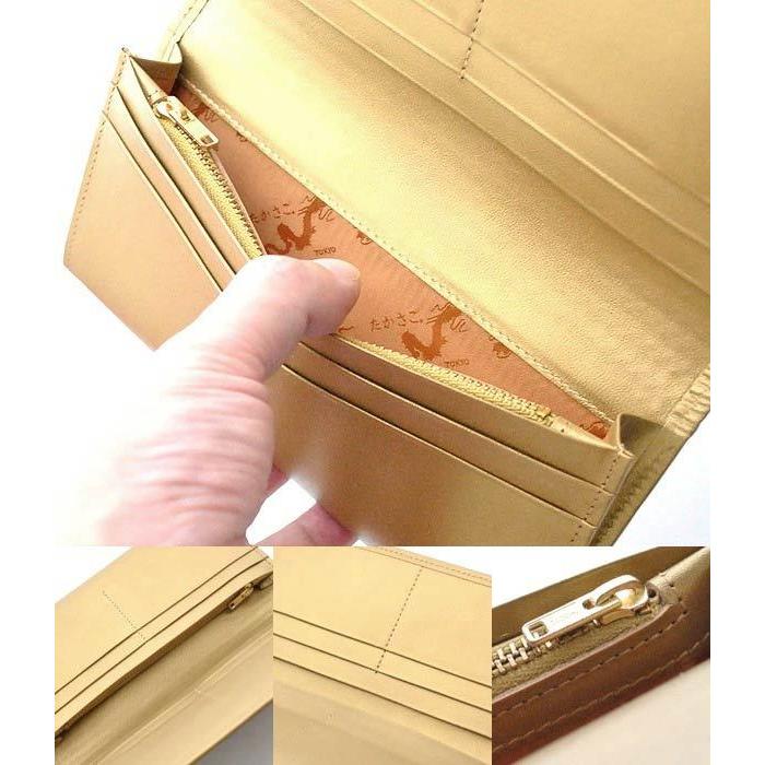 長財布 二つ折り ゴールド 金色 立体黄金小判型押し ロングウォレット