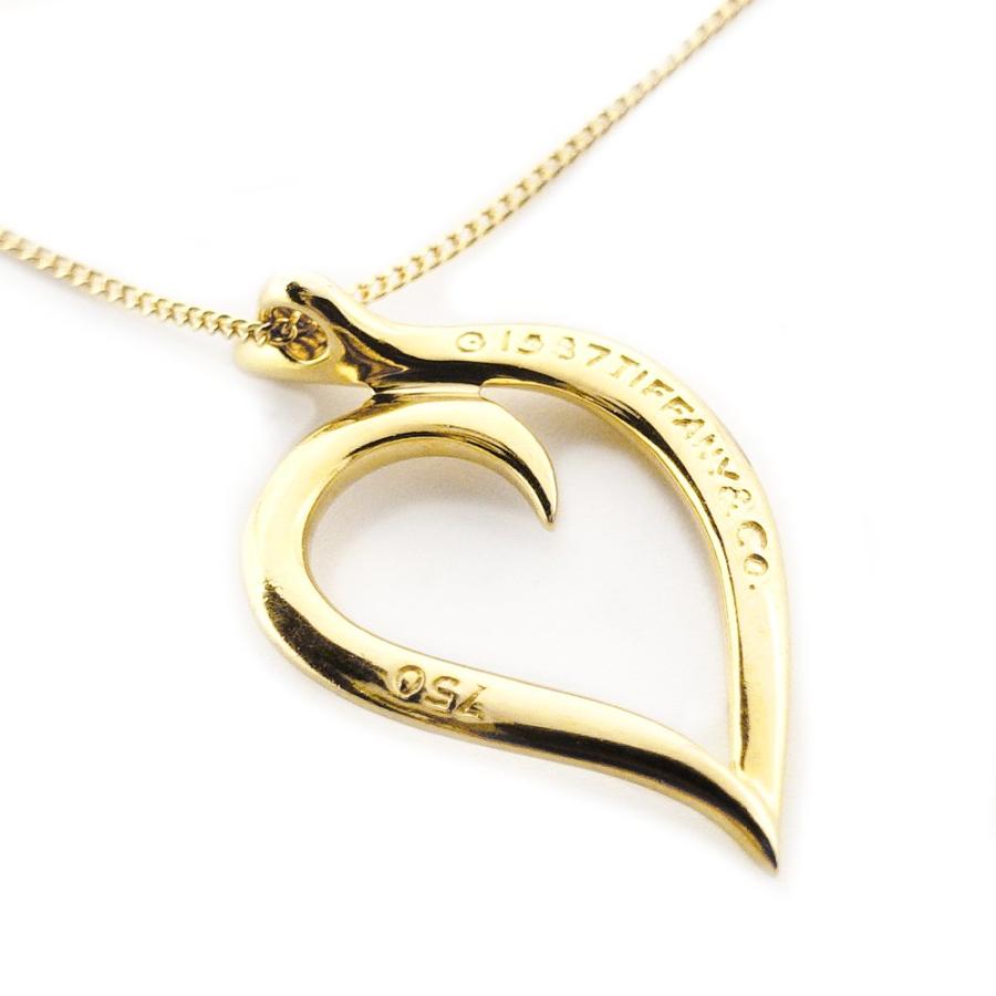 ティファニー Tiffany&Co. リーフハート ネックレス K18 ゴールド 18金 約4.9g 7-10-029