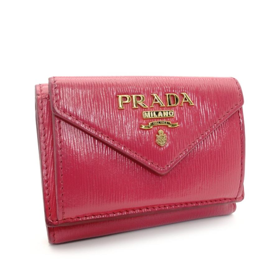 PRADA（プラダ） コンパクト ウォレット 三つ折り財布 サフィアーノ
