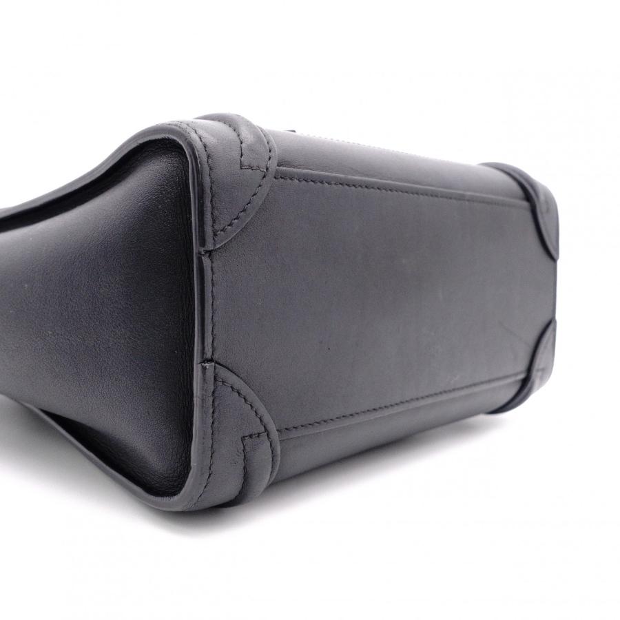 CELINE（セリーヌ） ラゲージ ナノ ハンドバッグ レザー ブラック 2way