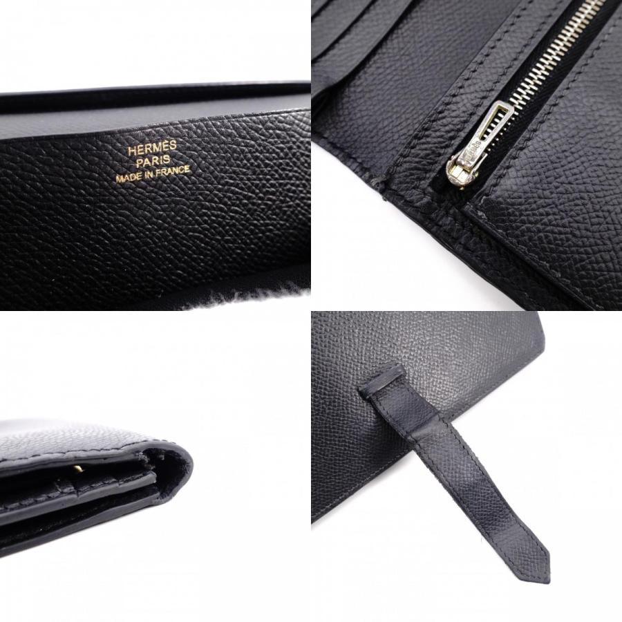 HERMES（エルメス） ベアン スフレ 長財布 レザー ブラック 黒 