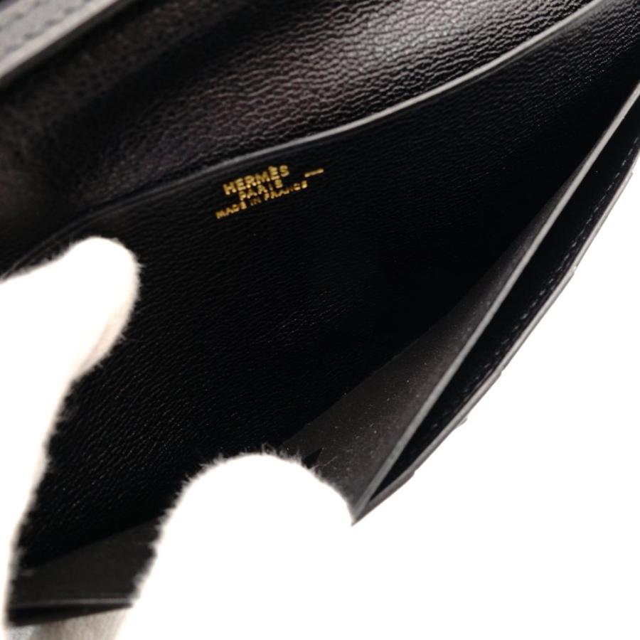 エルメス HERMES ベアン クラシック リザード ブラック レザー 黒 ゴールド金具 □A刻印 R801979の画像