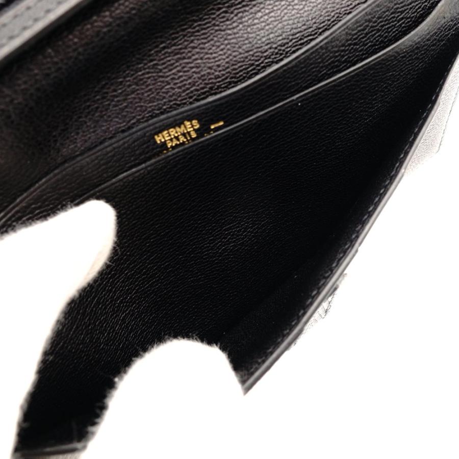エルメス HERMES ベアン クラシック リザード ブラック レザー 黒 ゴールド金具 □A刻印 R801979の画像