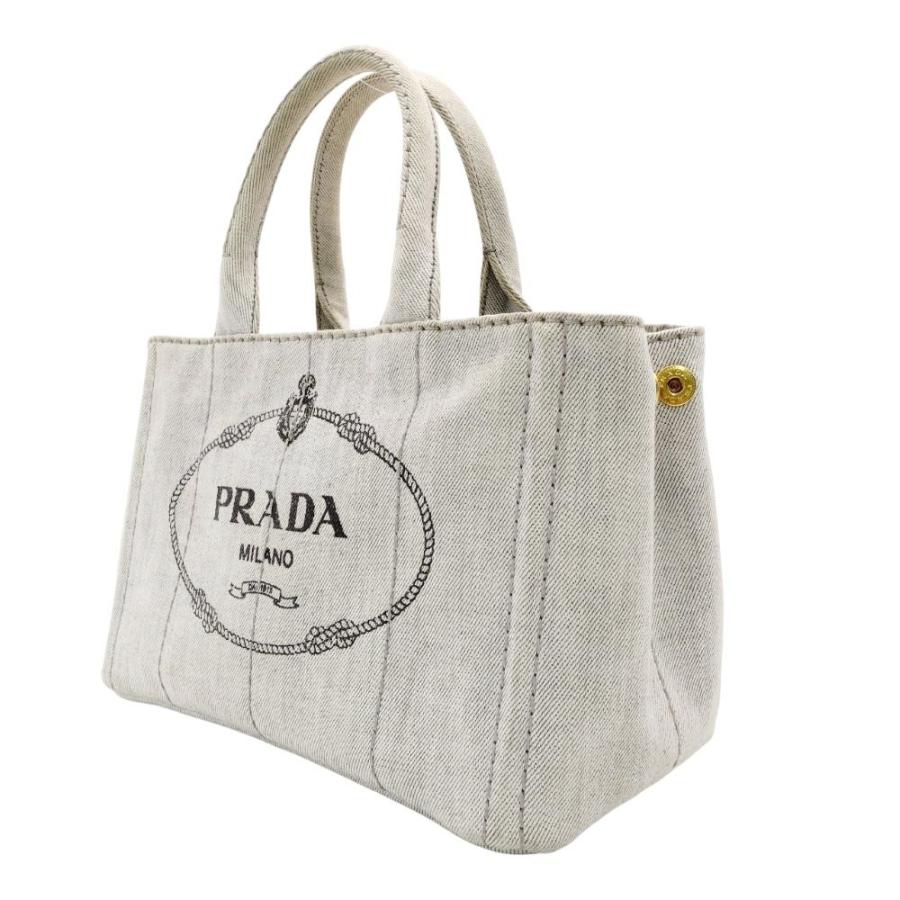PRADA（プラダ） カナパ Sサイズ スモール ハンドバッグ グレー 2way 