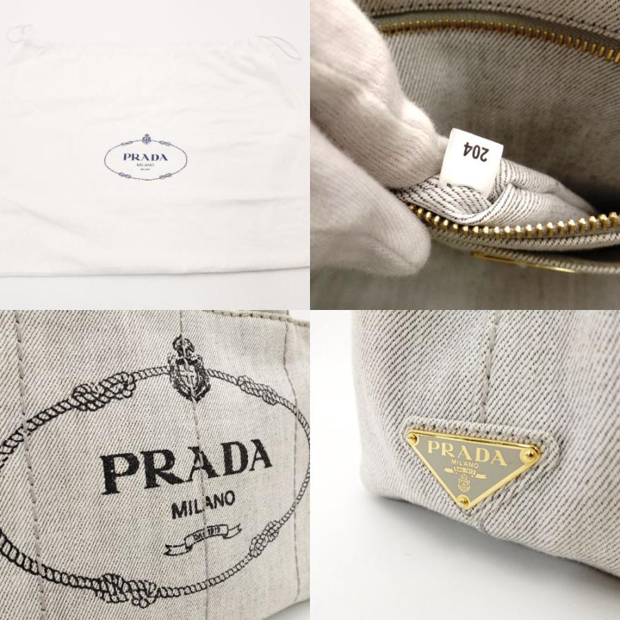 PRADA（プラダ） カナパ Sサイズ スモール ハンドバッグ グレー 2way 