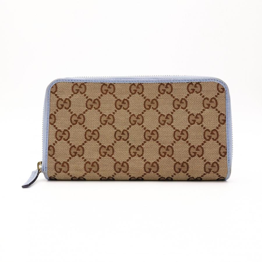 新品 グッチ GUCCI 長財布 GGキャンバス ベージュ/ライトブルー GUCCI（グッチ） GGキャンバス 長財布 キャンバス ベージュ×ブルー