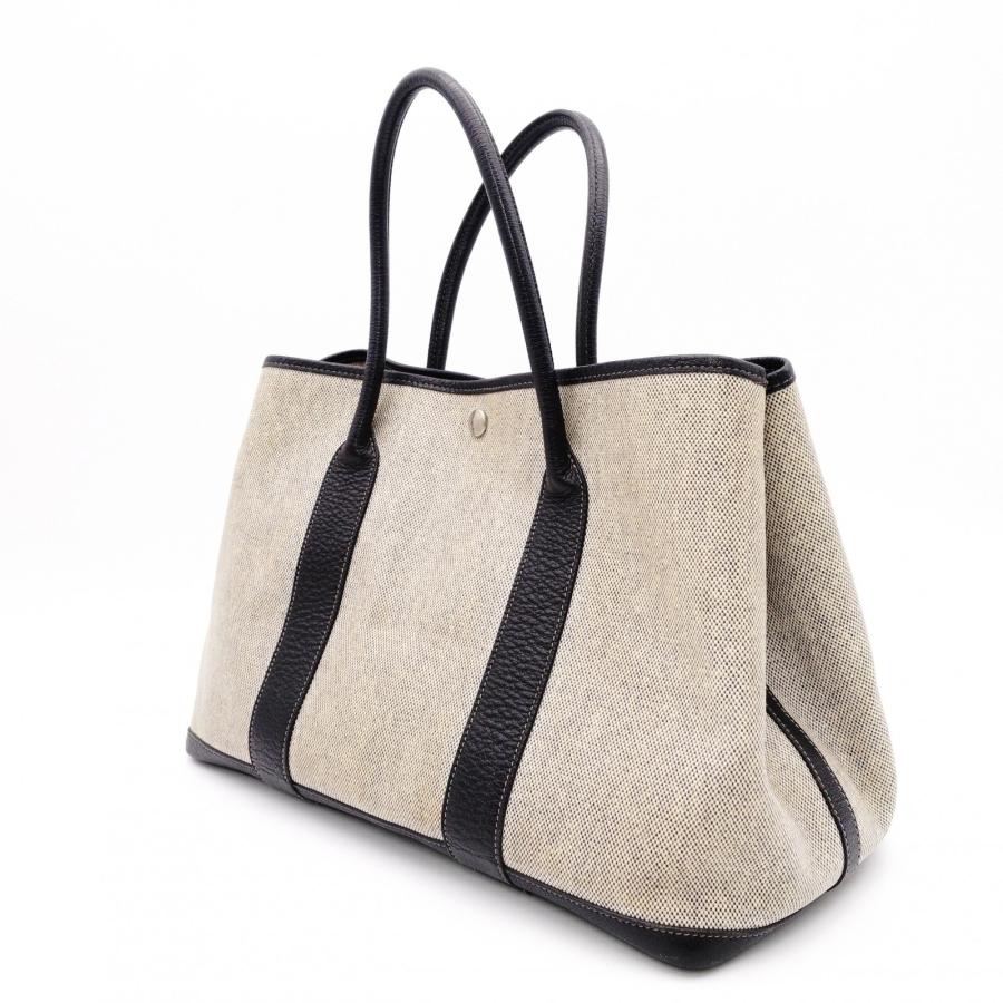 HERMES（エルメス） ガーデンパーティ トートバッグ キャンバス レザー 