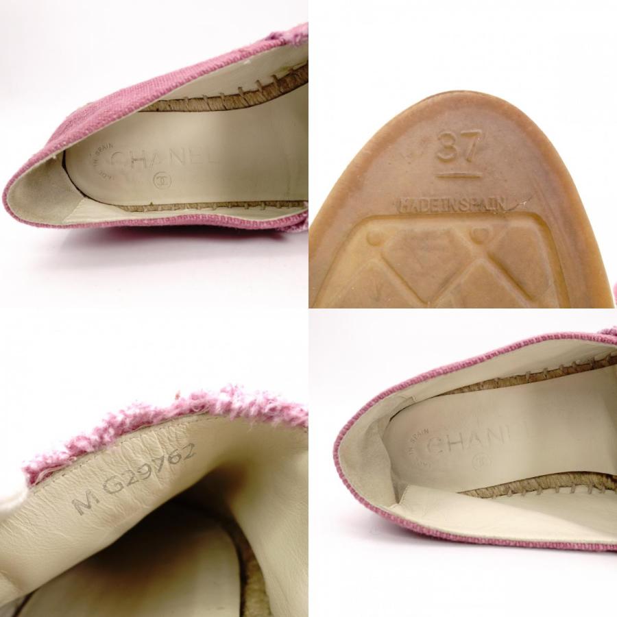 CHANEL（シャネル） エスパドリーユ スリッポン コットン ピンク 