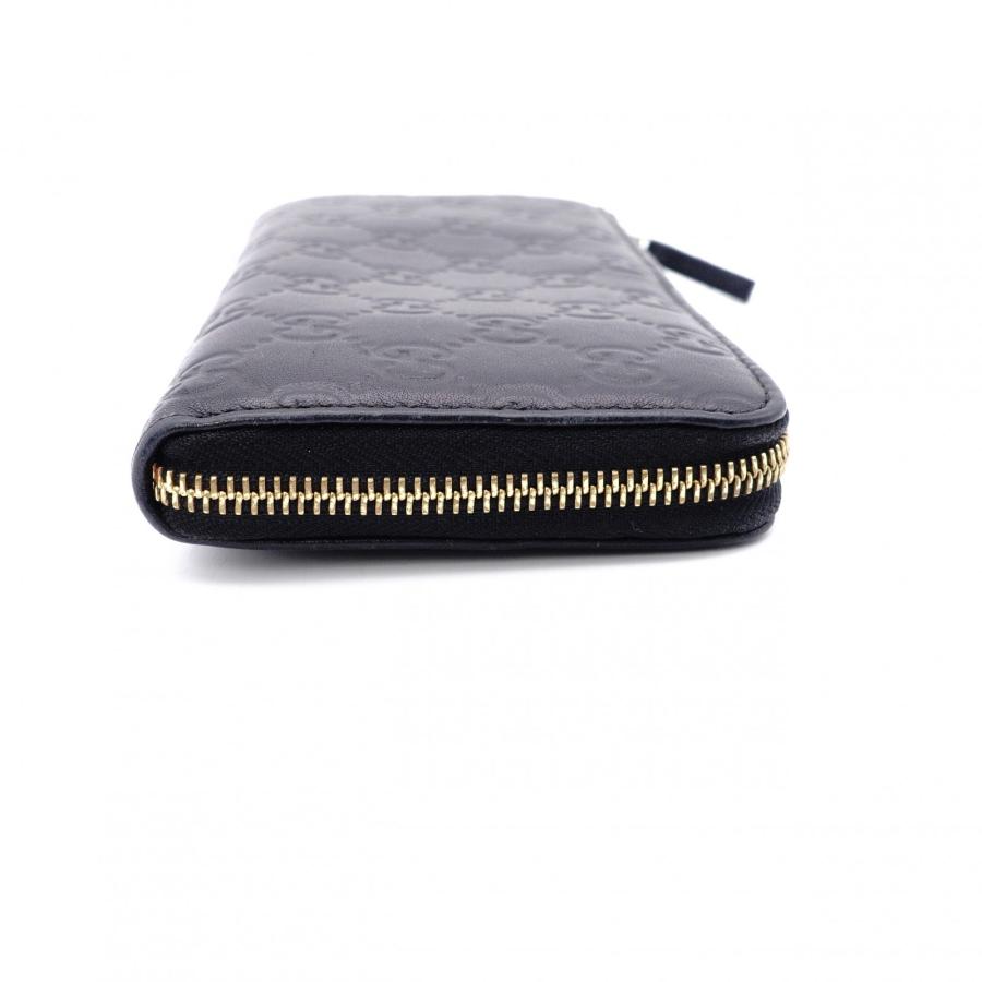 グッチ GUCCI 長財布　L字ファスナー　シマ　GG エンボス ブラック GUCCI（グッチ） ファスナー シマ 長財布 レザー ブラック L字