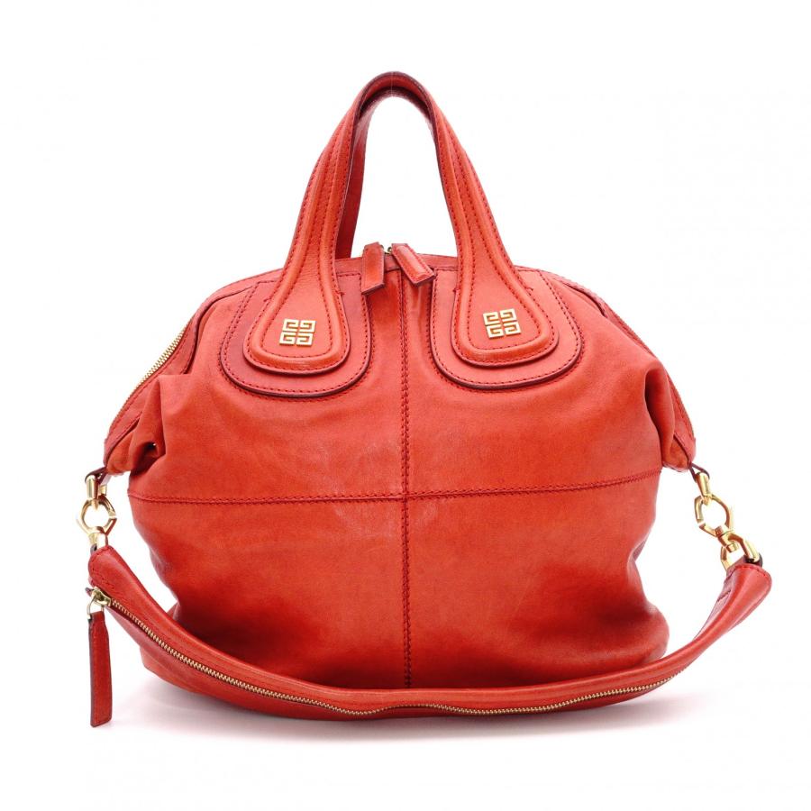 GIVENCHY ジバンシィ ナイチンゲール ハンドバッグ レザー オレンジ 