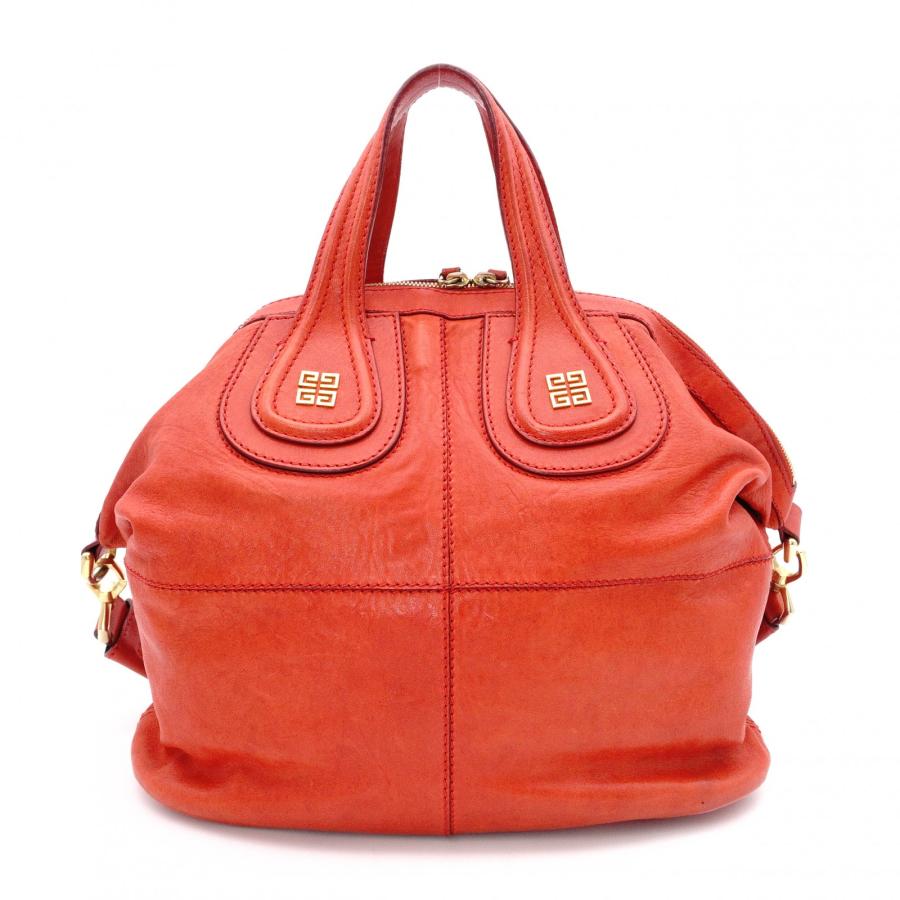 GIVENCHY ジバンシィ ナイチンゲール ハンドバッグ レザー オレンジ 