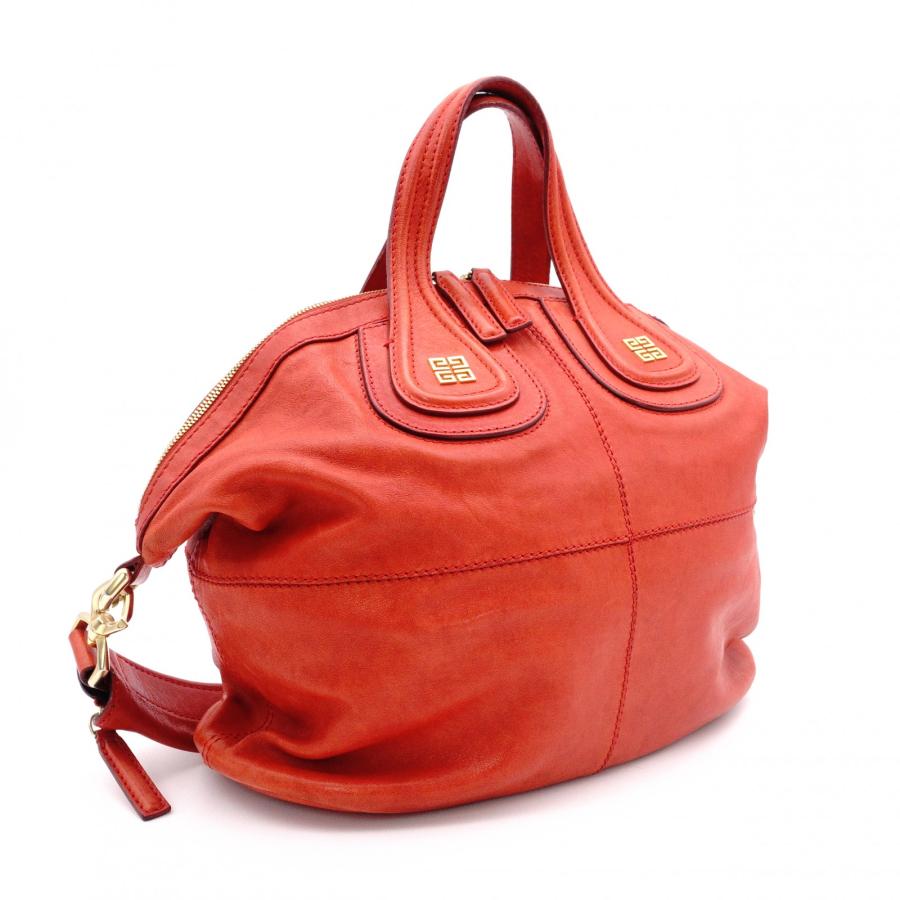 GIVENCHY ジバンシィ ナイチンゲール ハンドバッグ レザー オレンジ 
