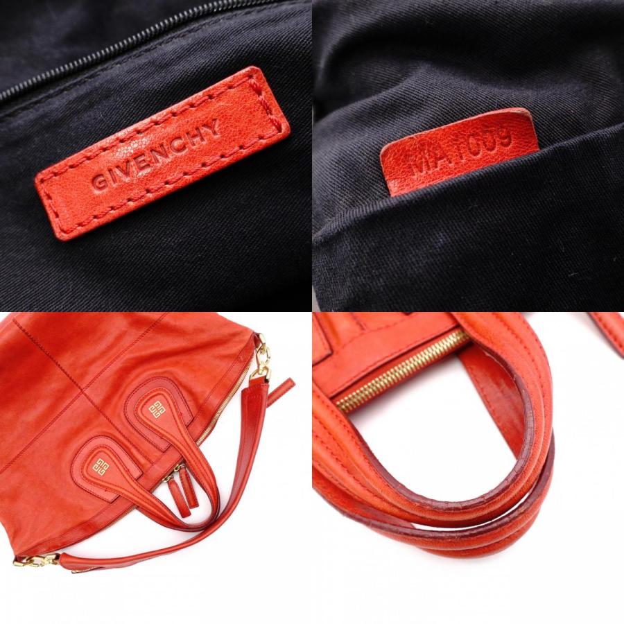 GIVENCHY ジバンシィ ナイチンゲール ハンドバッグ レザー オレンジ 