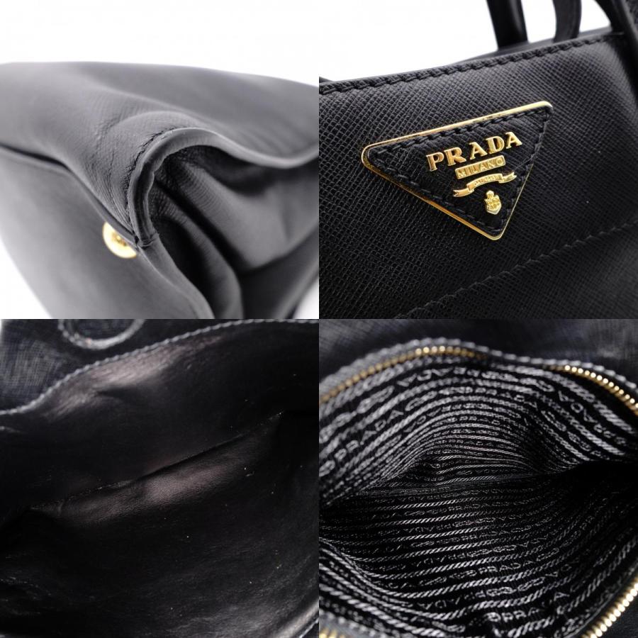 PRADA（プラダ） ハンドバッグ レザー ブラック サフィアーノレザー