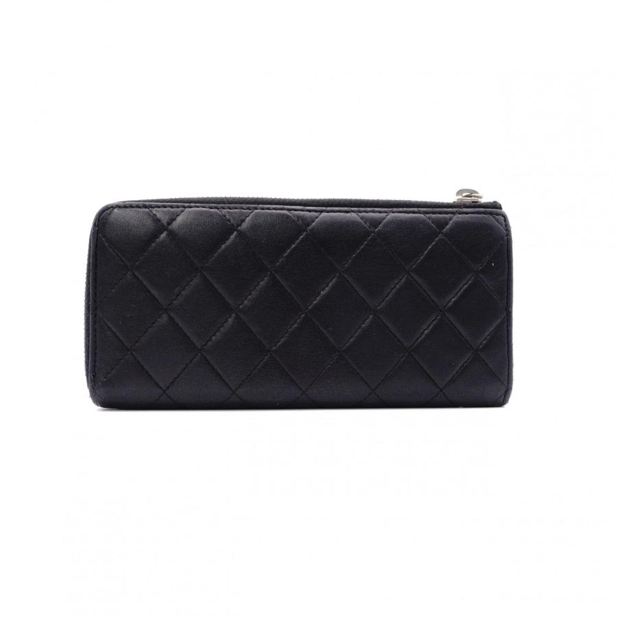 CHANEL（シャネル） ラムスキン マトラッセ 長財布 レザー ブラック L 