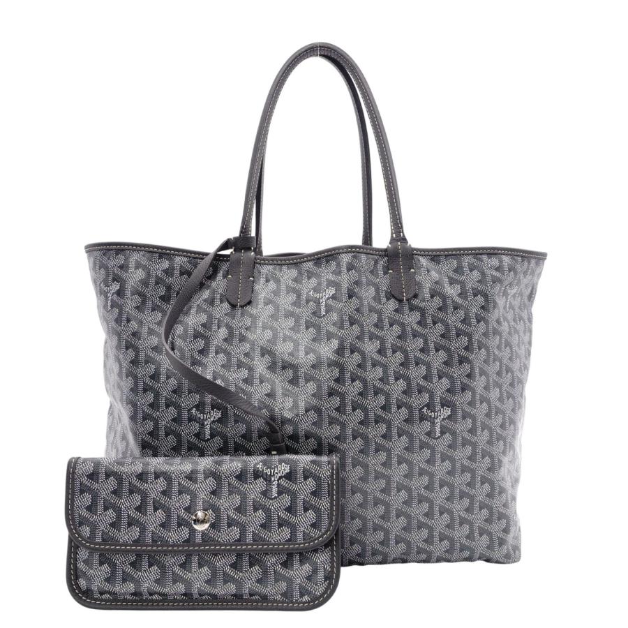A*様 GOYARD ゴヤール サンルイPM トートバッグ グレー　ポーチ付き GOYARD（ゴヤール） サンルイ PM トートバッグ PVC レザー グレー
