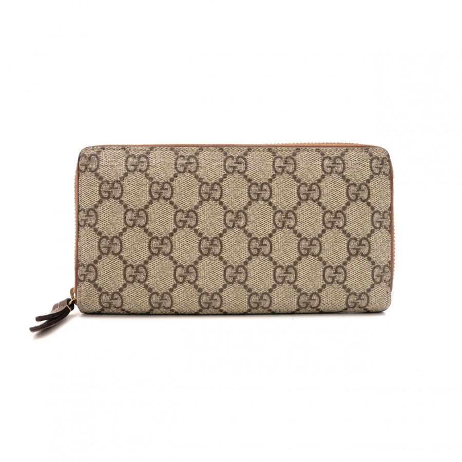 美品✨️ GUCCI 長財布 GGスプリーム レザー ベージュ GUCCI（グッチ） GGスプリーム 長財布 PVC レザー ベージュ系 財布