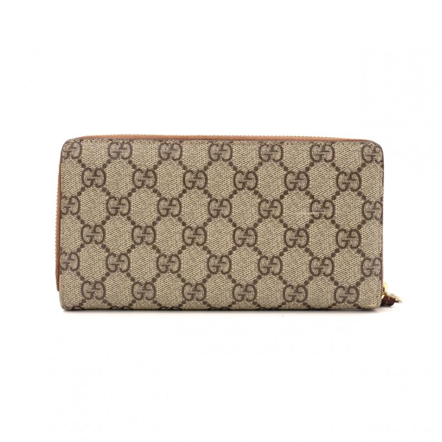 GUCCI（グッチ） GGスプリーム 長財布 PVC レザー ベージュ系 財布 