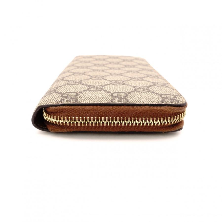 GUCCI（グッチ） GGスプリーム 長財布 PVC レザー ベージュ系 財布
