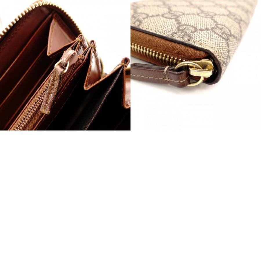 GUCCI（グッチ） GGスプリーム 長財布 PVC レザー ベージュ系 財布