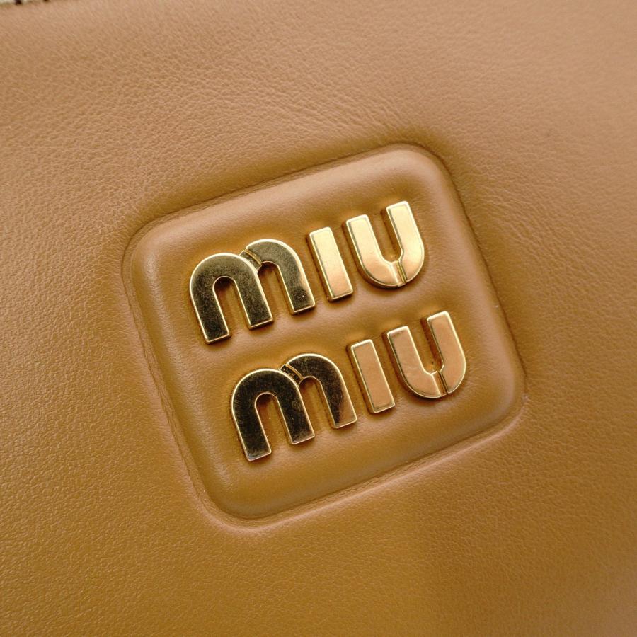 MIUMIU ミュウミュウ ホーボー 2WAY ショルダーバッグ レザー キャメル 2way_6