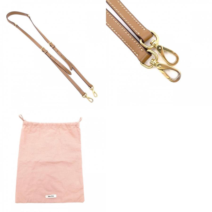 MIUMIU ミュウミュウ ホーボー 2WAY ショルダーバッグ レザー キャメル 2way_9