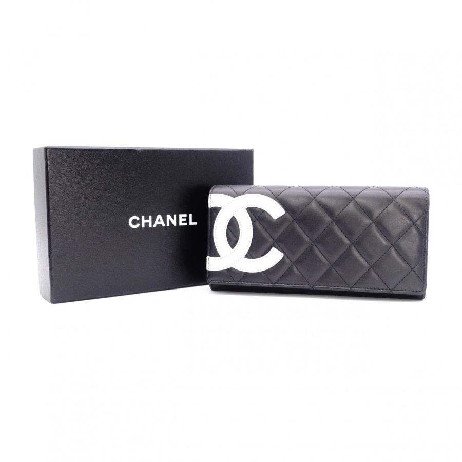 CHANEL（シャネル） ラムスキン カンボン ライン 長財布 レザー