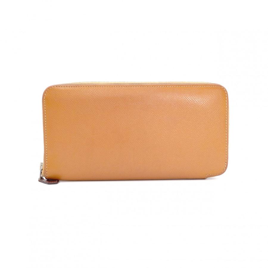 【美品】HERMES アザップシルクイン　長財布　ブラウン　レザー エルメス HERMES（エルメス） アザップ シルクイン 長財布 レザー ブラウン